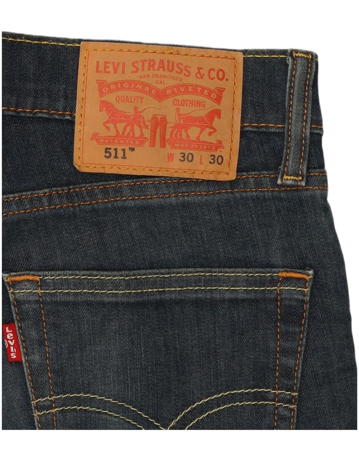 Levi's Herre 511 Slim Jeans W30 L28 Marineblå Bomuld