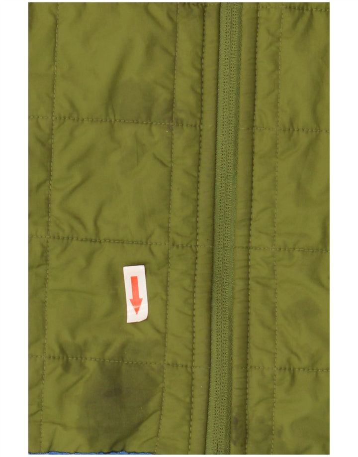 Jack Wolfskin drenge hættepolstret jakke 7-8 år Grøn Colourblock