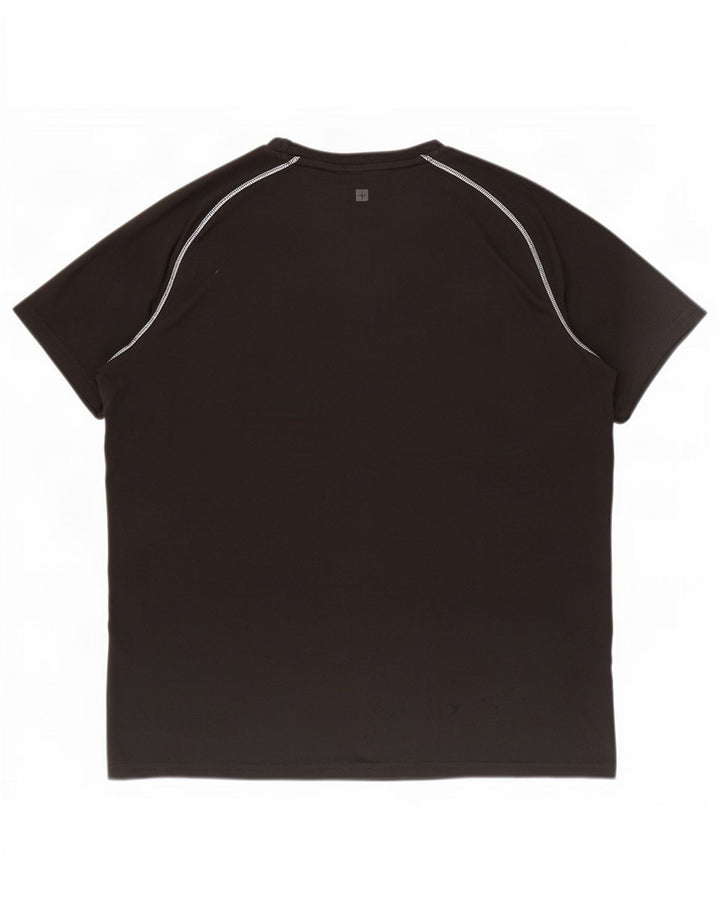 Mountain Warehouse Herre T-Shirt Top Stor Sort Polyester