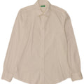Benetton Herreskjorte Medium Off White Bomuld