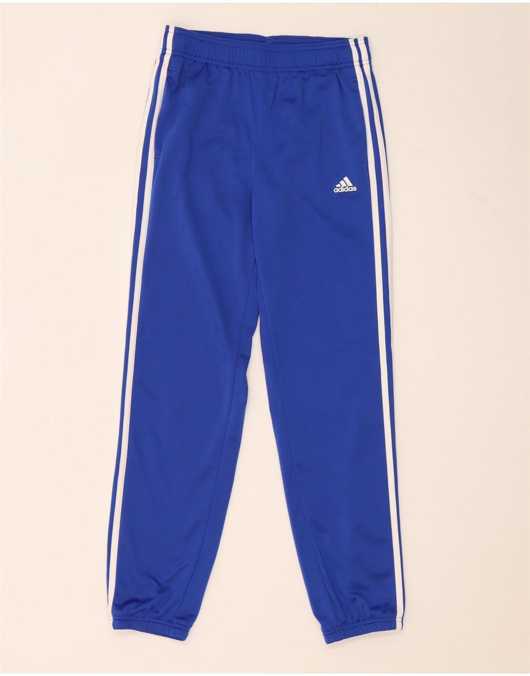 Adidas Drenge Træningsdragt Bukser Joggers 11-12 År Blå Polyester