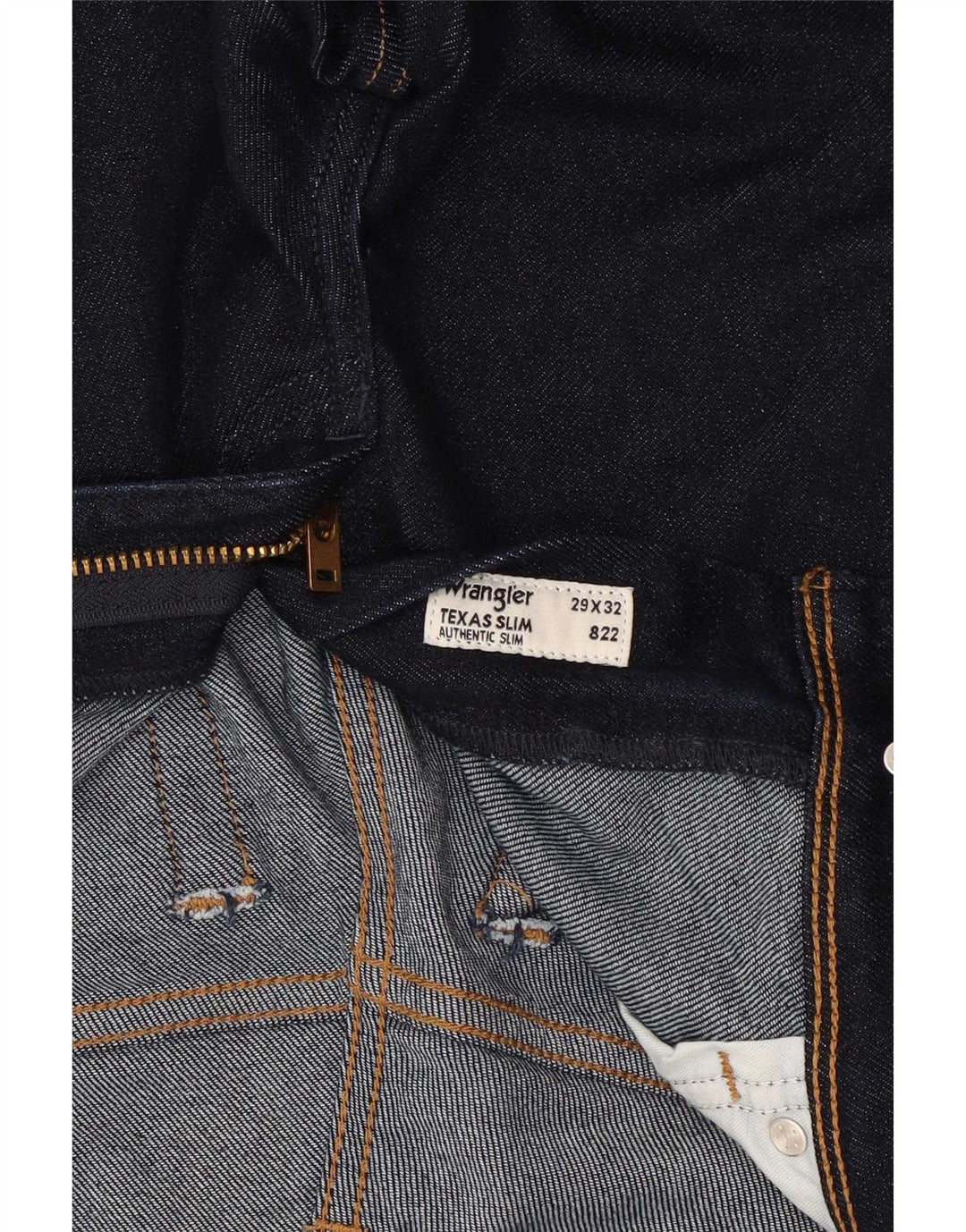 Wrangler Dame Texas Slim Jeans W29 L32 Marineblå Bomuld