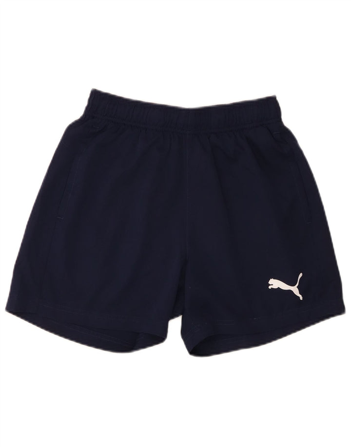 Puma Sportsshorts til kvinder UK 10 Small Navy Blue Polyester