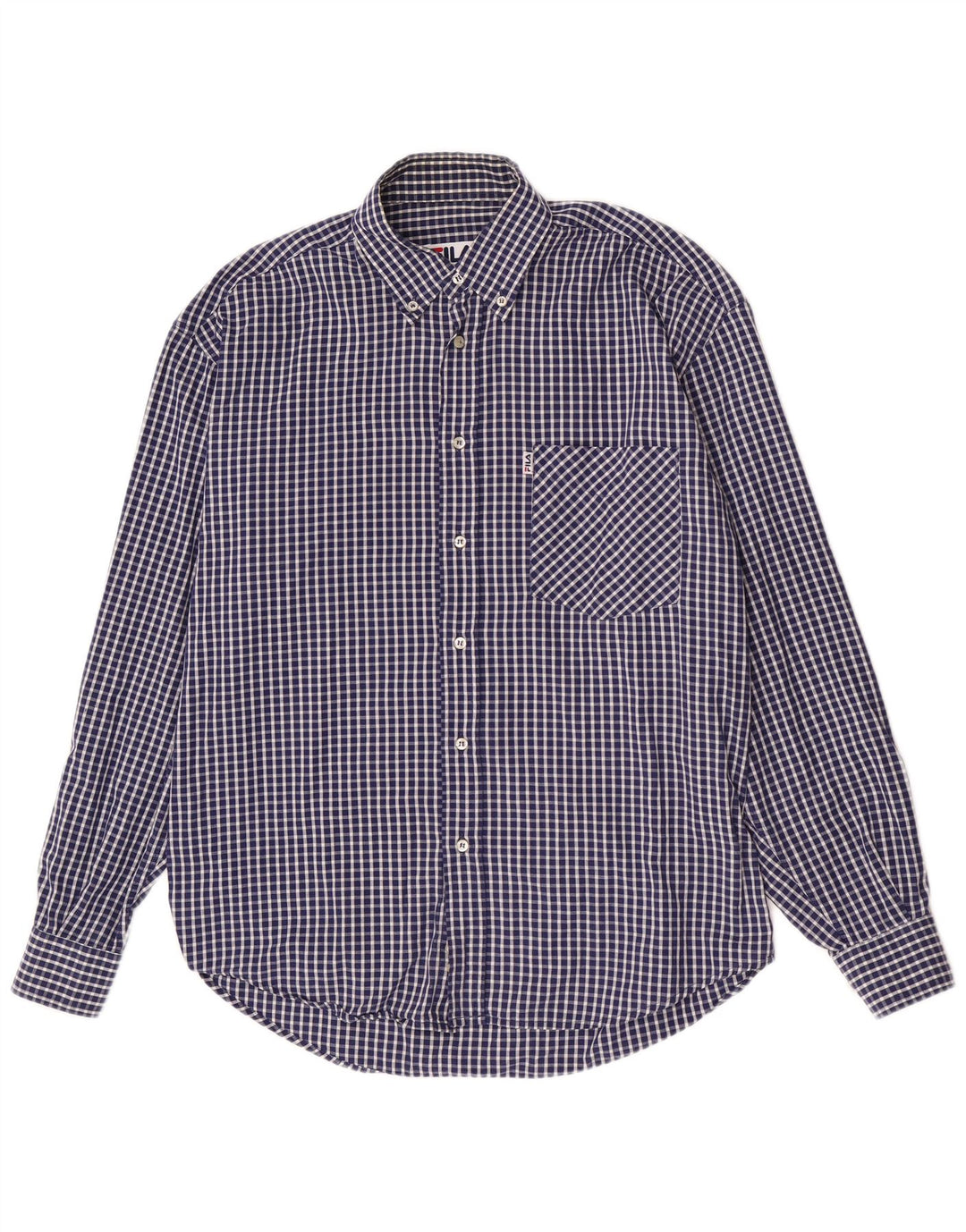 Fila Herre Regular Fit skjorte Medium Marineblå Gingham Cotton
