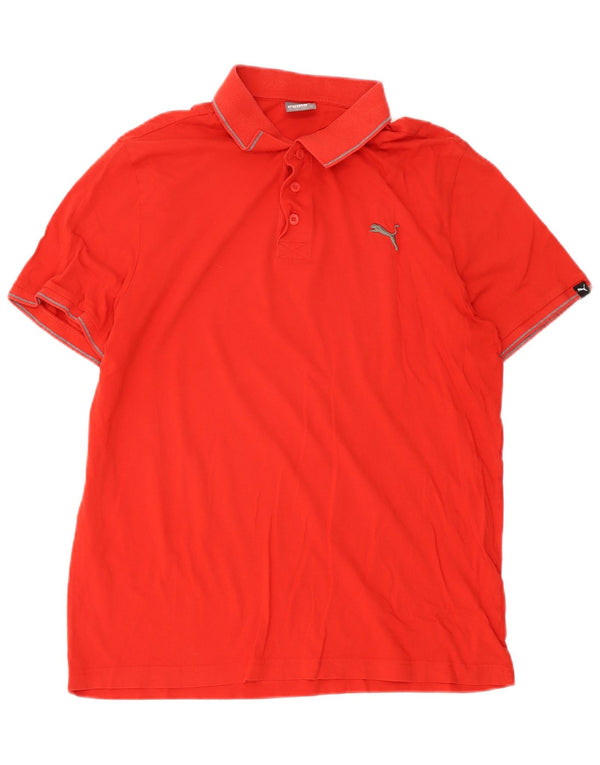 Puma Mens Polo Shirt Large Red Cotton