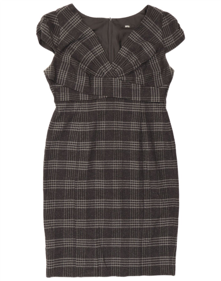 Marks & Spencer Womens Sheath Dress UK 14 Medium Grey Ternet polyester