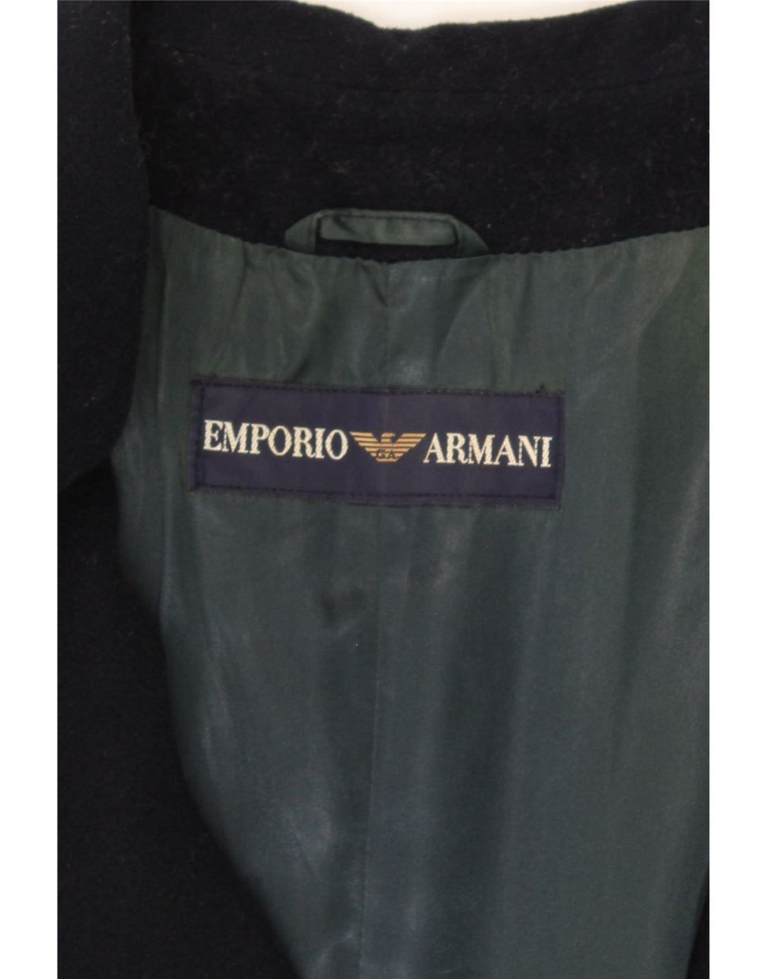 EMPORIO ARMANI Womens Double Breasted Blazer Jacket IT 44 Medium Navy Blue Vintage Emporio Armani and Second-Hand Emporio Armani from Messina Hembry 