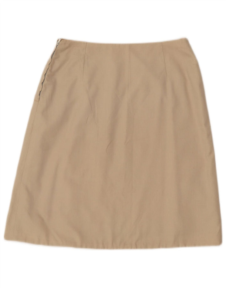 Vintage Dame Midi Nederdel Small W27 Beige