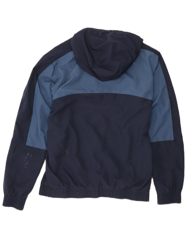 Umbro Regnjakke med hætte til mænd UK 42 XL Marineblå Colourblock Polyester