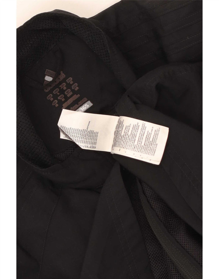 Adidas Womens Tracksuit Top Jacket UK 16 Large Black Polyester
