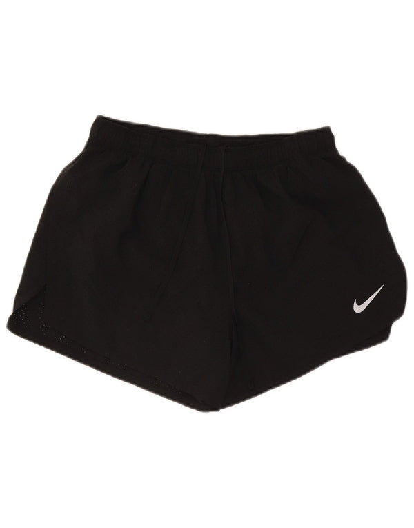 Nike Dame Dri Fit Sports Shorts UK 12 Medium Sort Polyester
