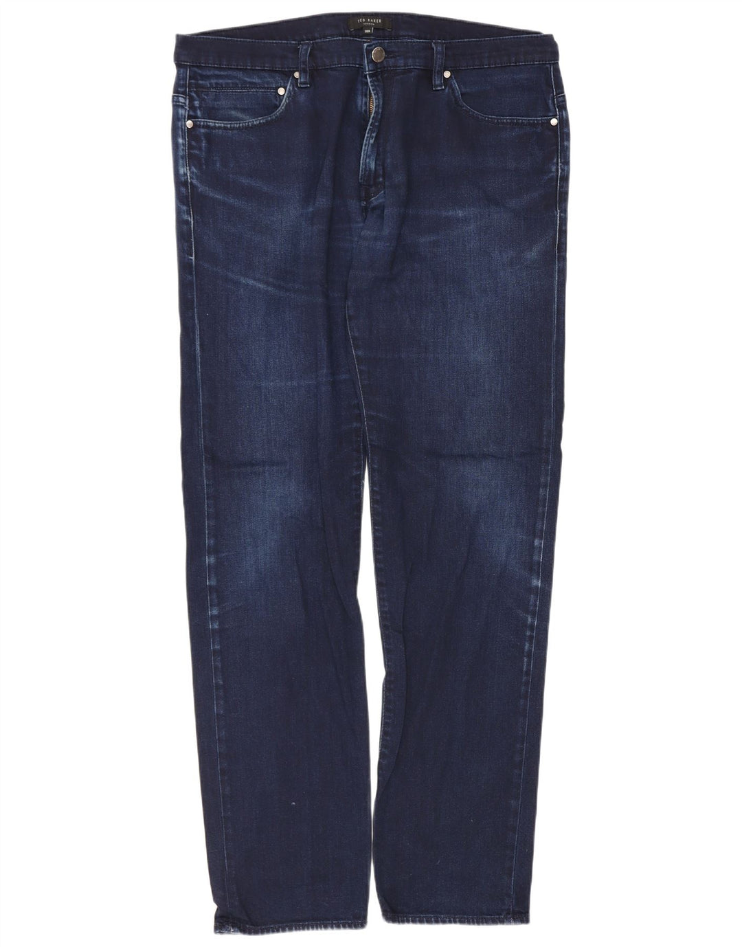 Ted Baker Herre Regular Fit Straight Jeans W36 L31 Blå Bomuld