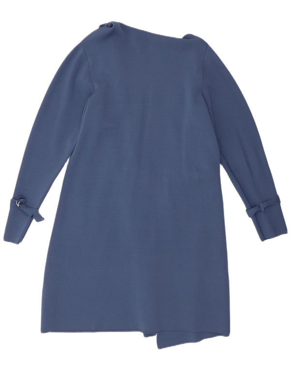 Paul Costelloe Dame Longline Open Cardigan Sweater UK 18 XL Blå Viscose
