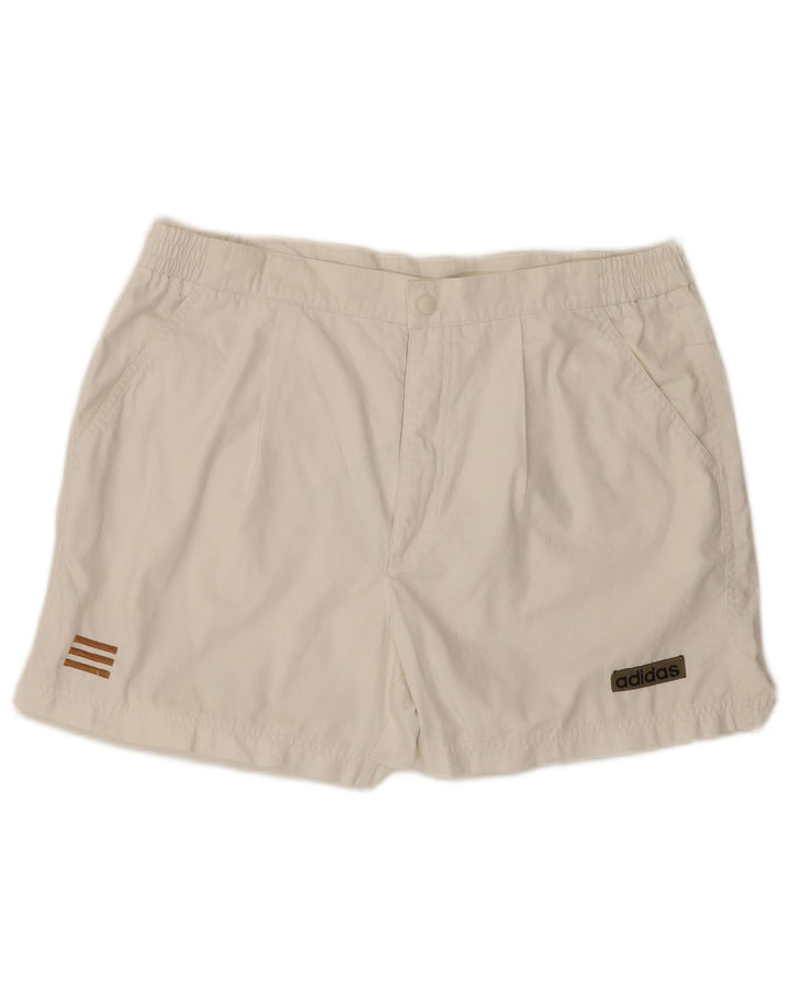 Adidas Herre Pegged Chino Shorts W36 Large White Polyester