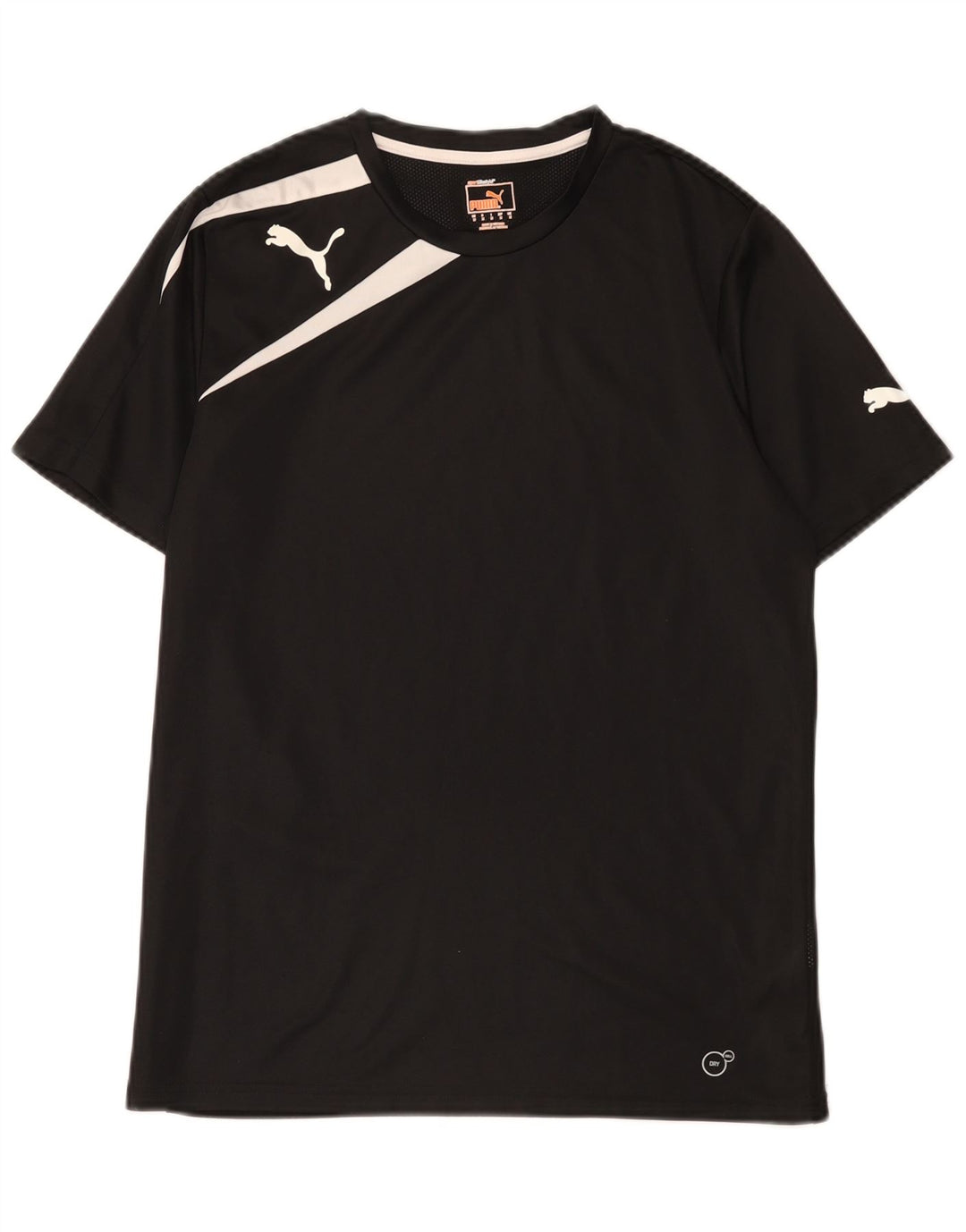 Puma Herre T-Shirt Top Medium Sort Colourblock Polyester