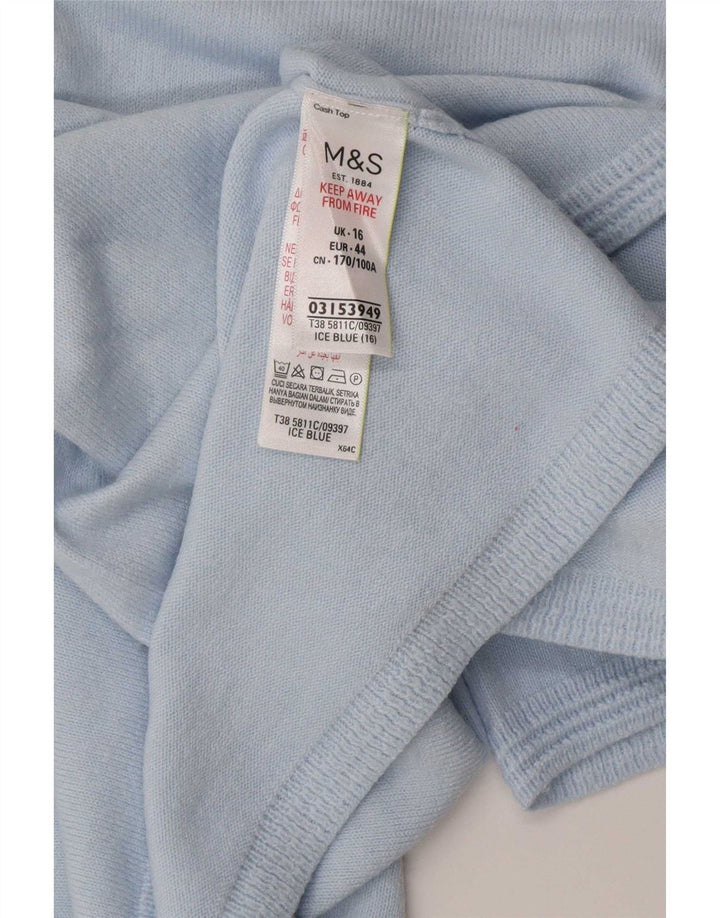Marks & Spencer Damebluse Top UK 16 Stor Blå Akryl