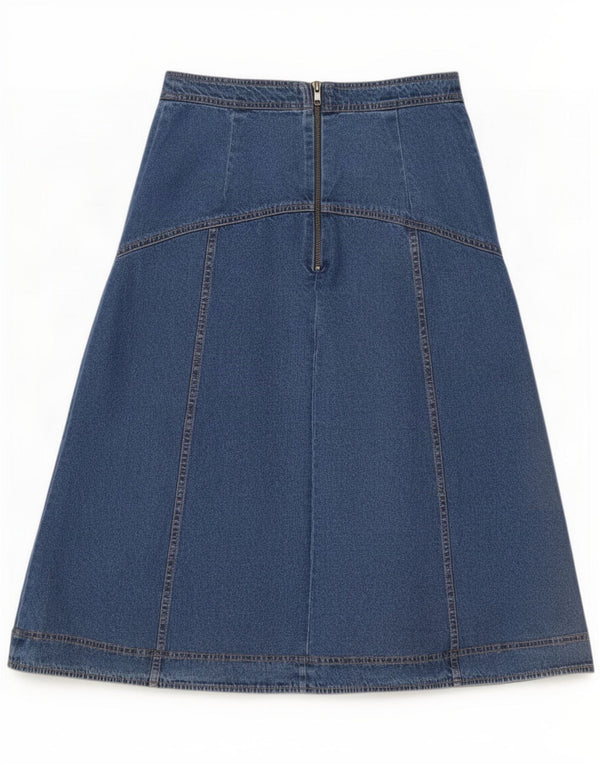 Marks & Spencer Dame højtaljet denimnederdel UK 8 Small W28 Blue