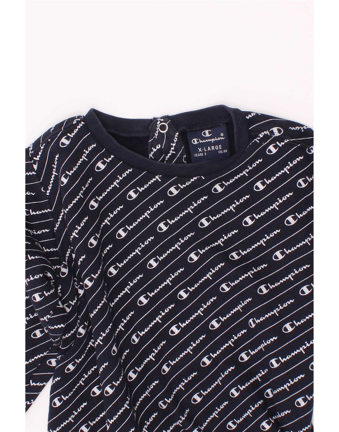 Champion Boys Grafisk Sweatshirt Jumper 2-3 år XL Navy Blue