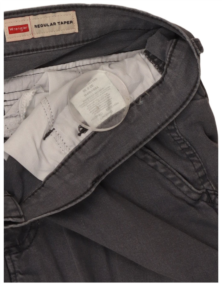 Wrangler Herre Regular Tapered Cargo Bukser W33 L30 Grå Bomuld