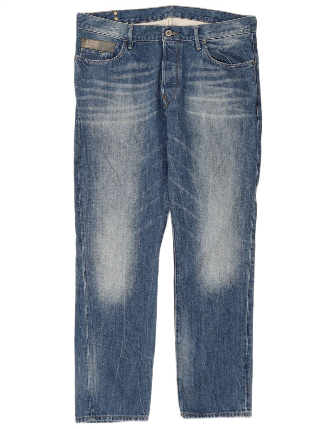G-STAR Straight Jeans til mænd W36 L30 Blå Bomuld