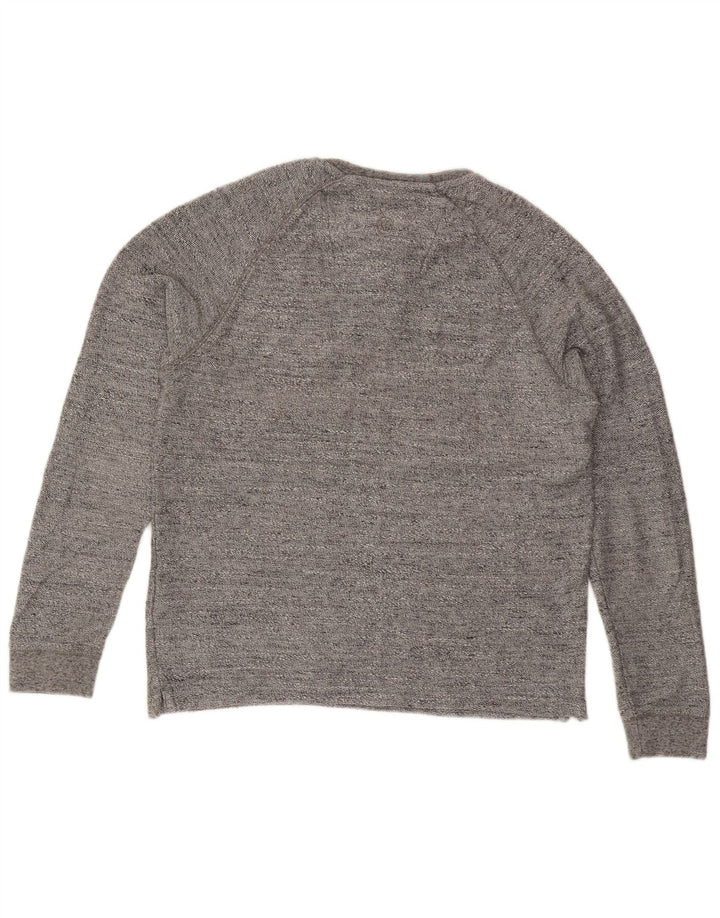Fat Face Herre sweatshirt Jumper Medium Grey Flecked Bomuld