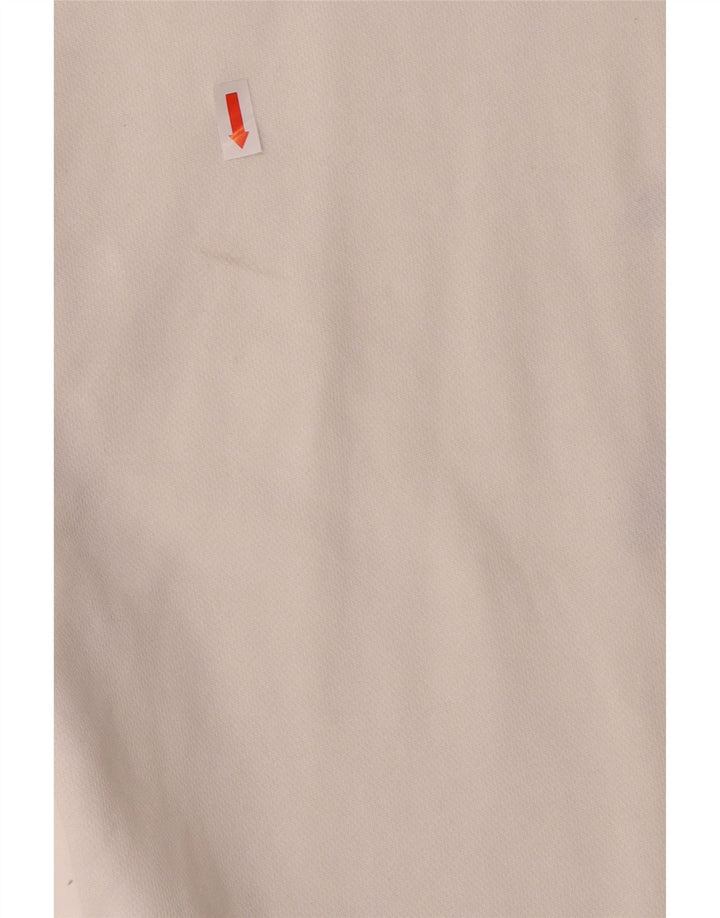 ADIDAS Dame Oversized Grafisk Sweatshirt Jumper UK 12 Medium Off White