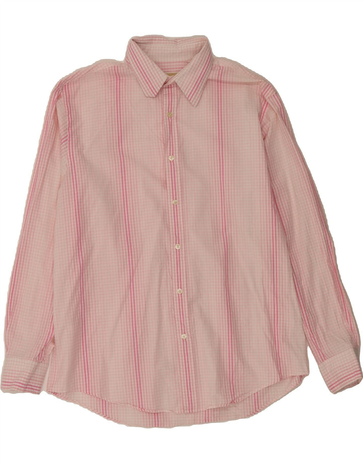 MICHAEL KORS Mens Shirt Large Pink Gingham Cotton Vintage Michael Kors and Second-Hand Michael Kors from Messina Hembry 