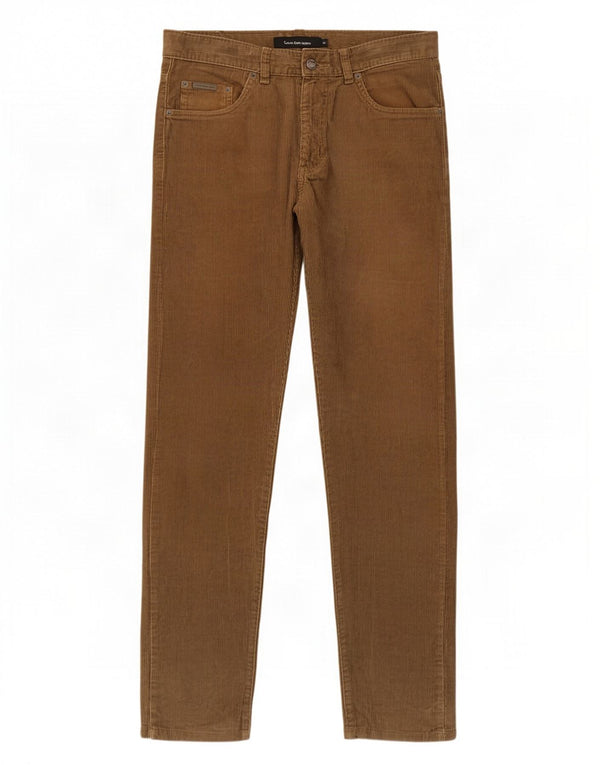 Calvin Klein Herre Slim Corduroy Bukser W30 L29 Beige Bomuld