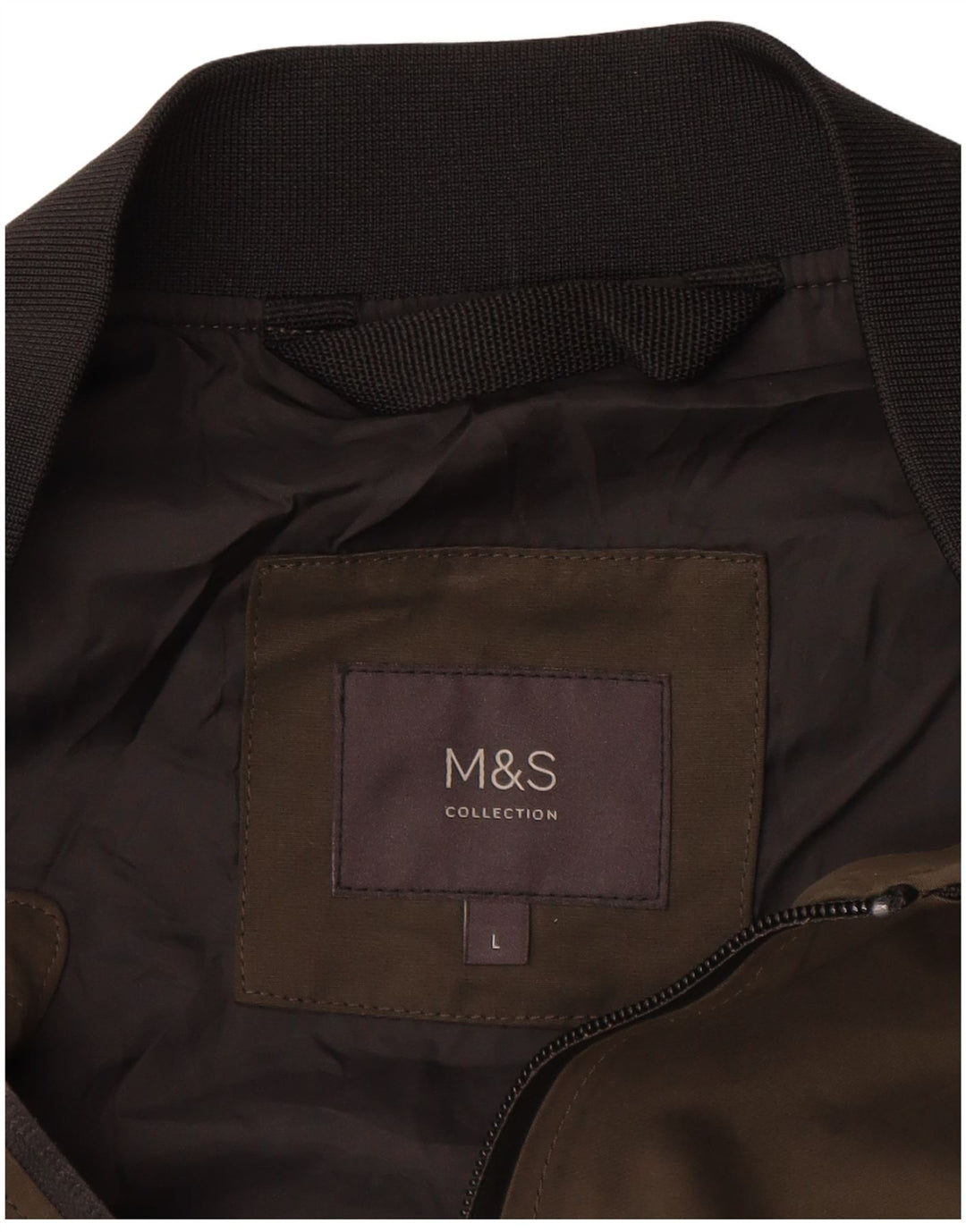 Marks & Spencer Bomberjakke til mænd Stor Khaki Polyester