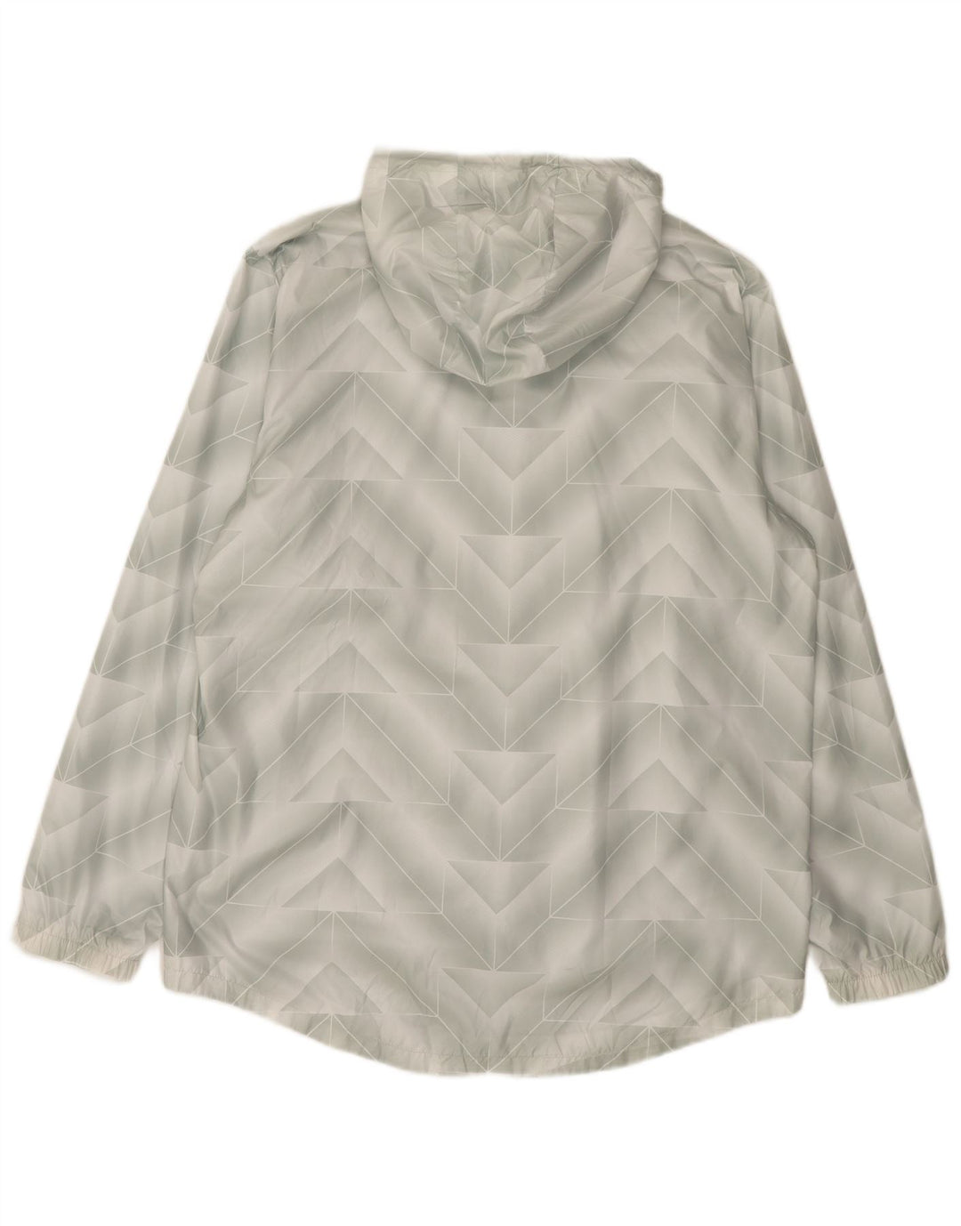 Adidas Regnjakke med hætte til mænd UK 40 Stor Grå Geometrisk Polyester