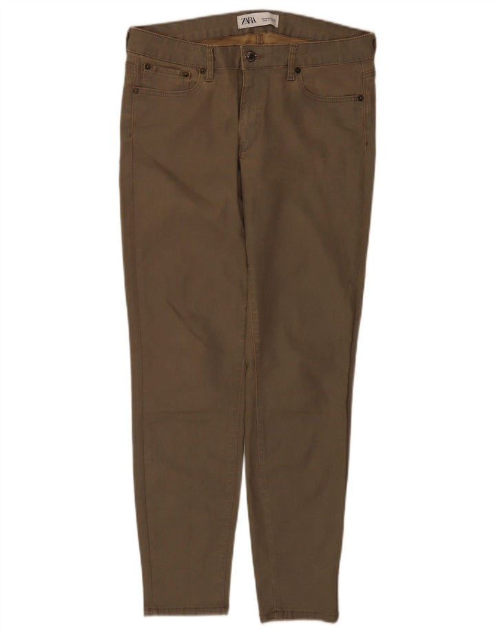 Zara Dame Skinny Jeans EU 40 Medium W30 L26 Khaki