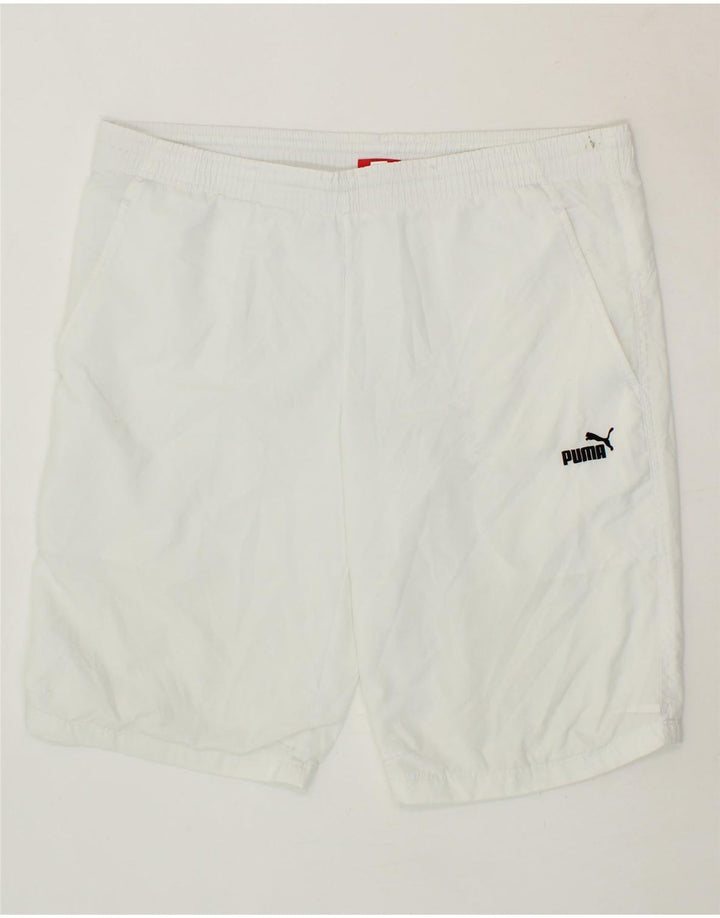 PUMA Mens Sport Shorts Medium White Vintage Puma and Second-Hand Puma from Messina Hembry 
