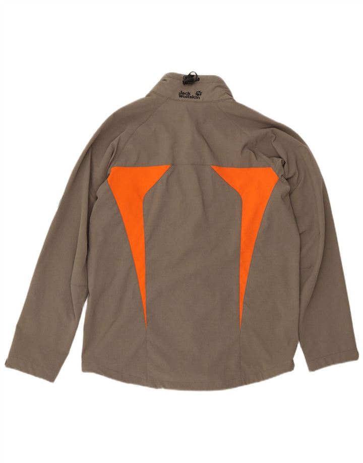 Jack Wolfskin Herre Zip Bomber Jacket UK 34 Small Khaki Polyamid