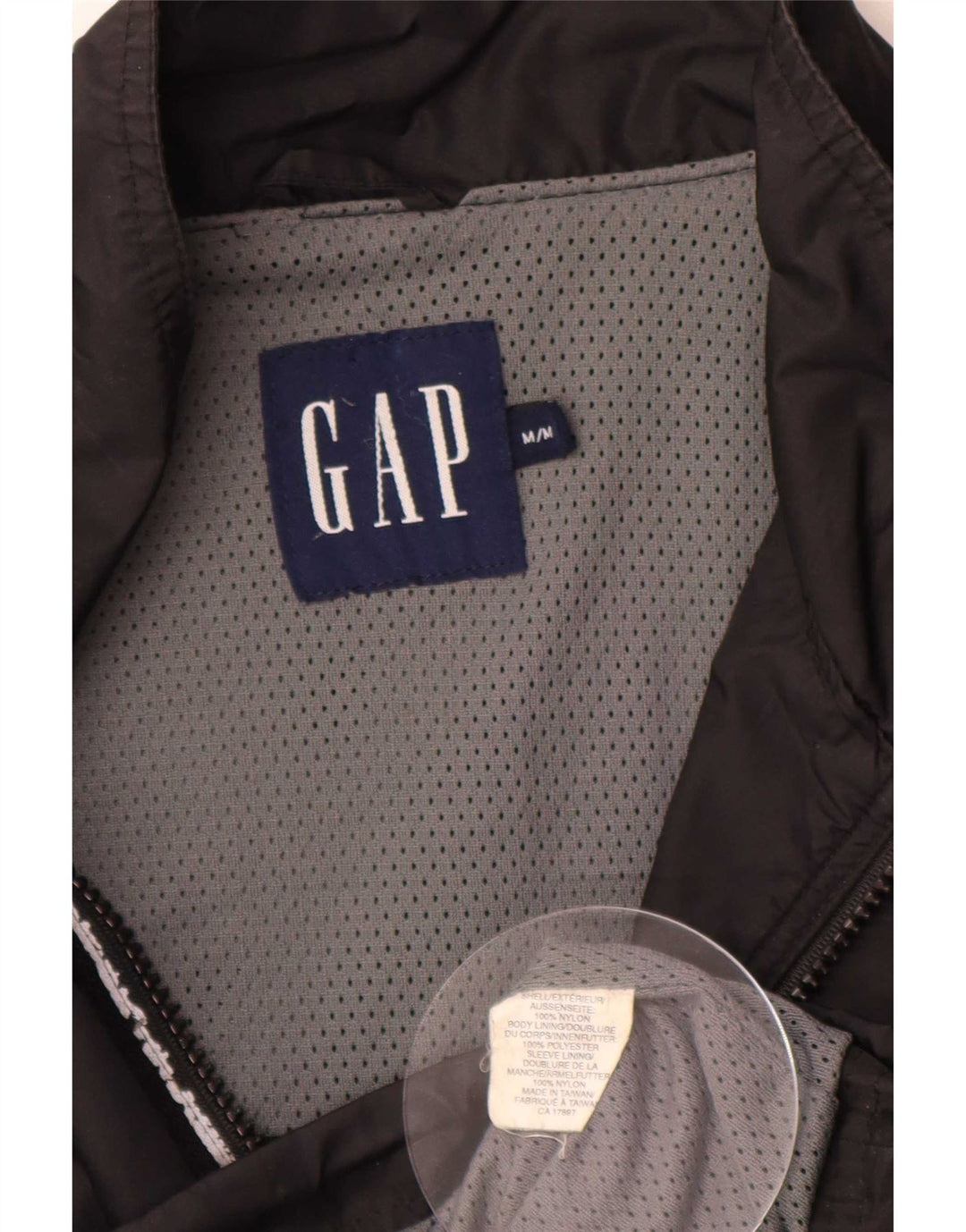Gap Regnjakke til mænd UK 38 Medium Sort Nylon