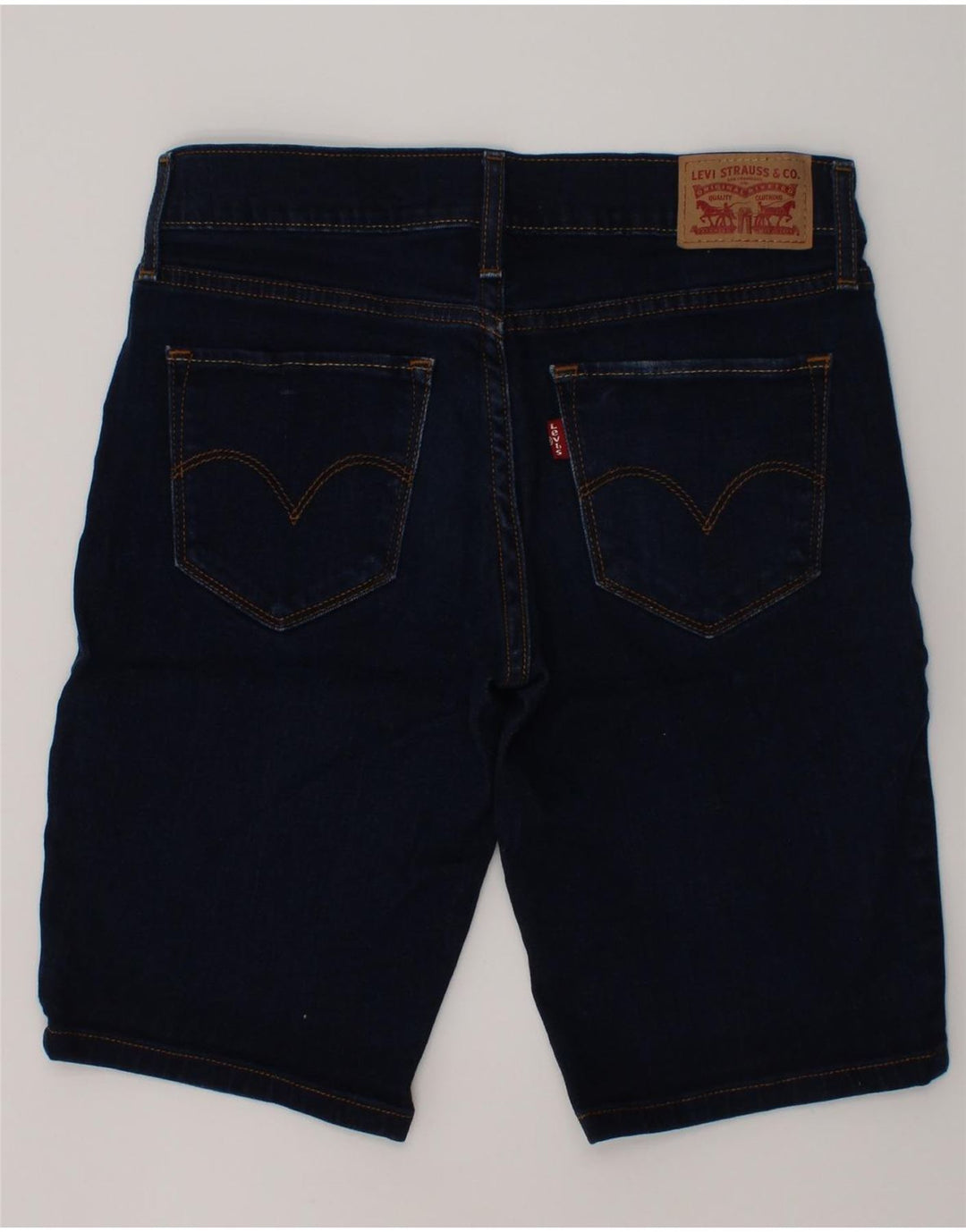 LEVI'S Womens Denim Shorts W24 XS Navy Blue Cotton | Vintage Levi's | Thrift | Second-Hand Levi's | Used Clothing | Messina Hembry 