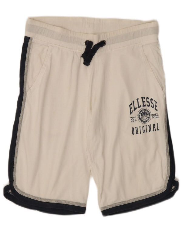 Ellesse Herre grafiske sportsshorts Medium White Colourblock Bomuld