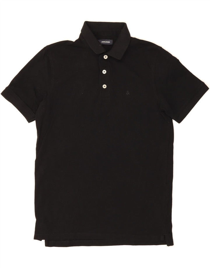 JACK & JONES Mens Polo Shirt Medium Black Cotton Vintage Jack & Jones and Second-Hand Jack & Jones from Messina Hembry 