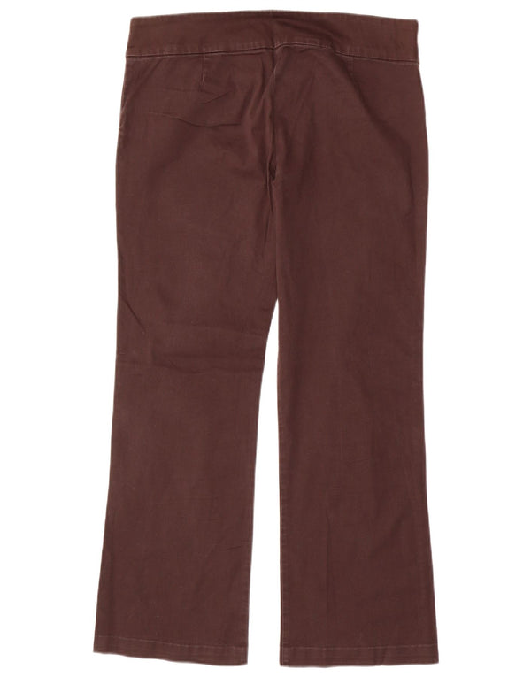 Zara Dame Bootcut Casual Bukser EU 40 Medium W30 L27 Brun Bomuld