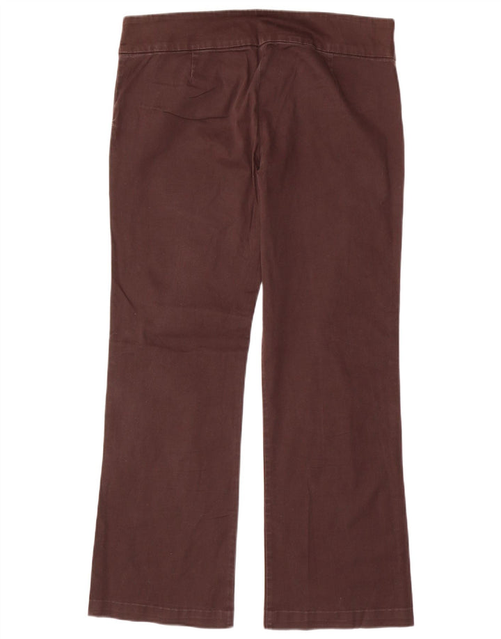 Zara Dame Bootcut Casual Bukser EU 40 Medium W30 L27 Brun Bomuld