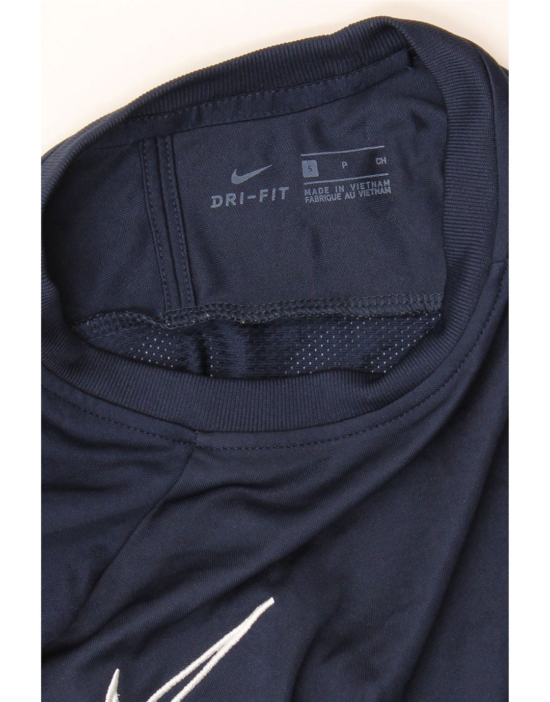Nike Herre Dri Fit T-shirt Top Small Navy Blue Colourblock