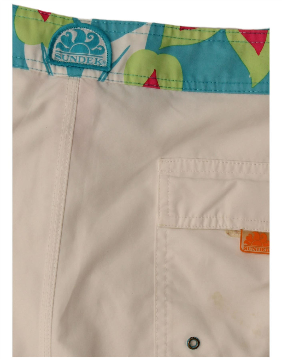 Sundek Herre badeshorts Large White Floral Polyester