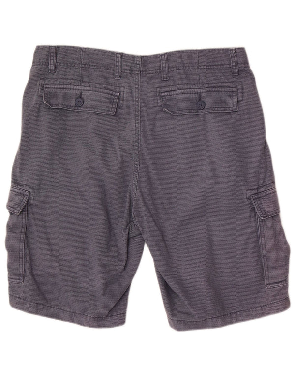 Dacks Herre Cargo Shorts IT 50 Large W34 Navy Blue Plettet Bomuld