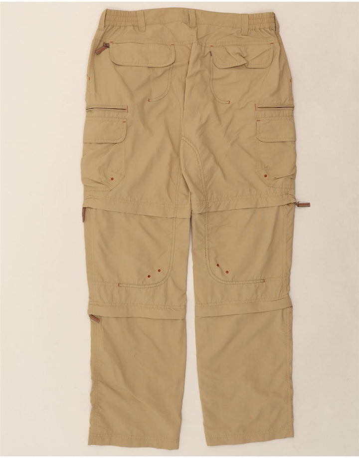 VINTAGE Mens Straight Cargo Trousers IT 50 Large W36 L31 Beige Polyamide Vintage Vintage and Second-Hand Vintage from Messina Hembry 