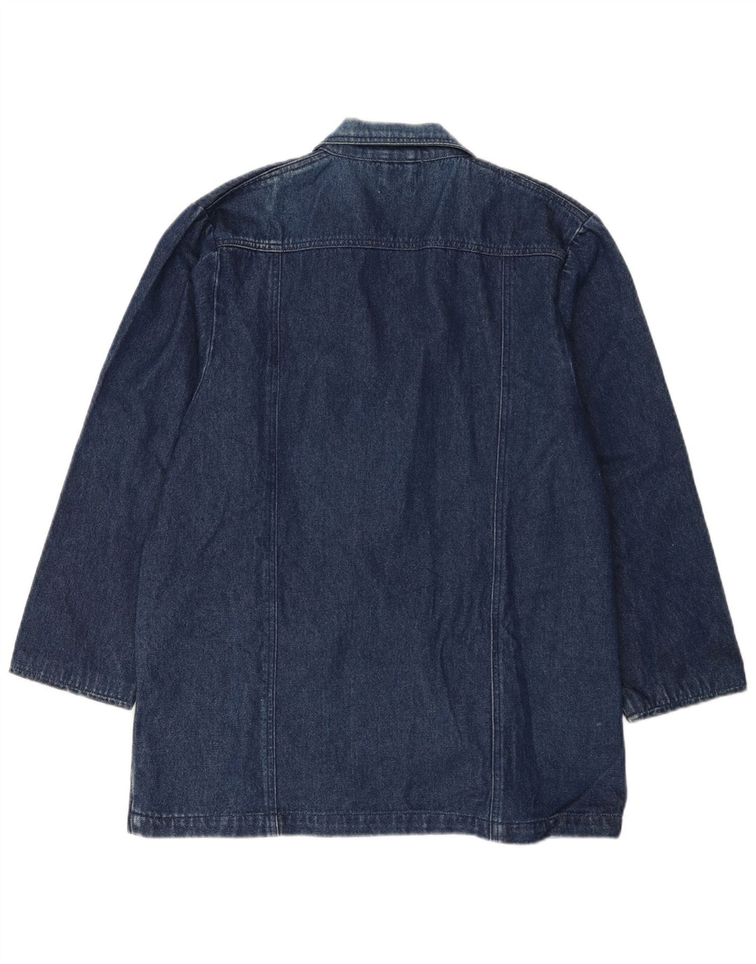 Vintage Dame 1 Knap Denim Blazer Jacket UK 16 Large Blue