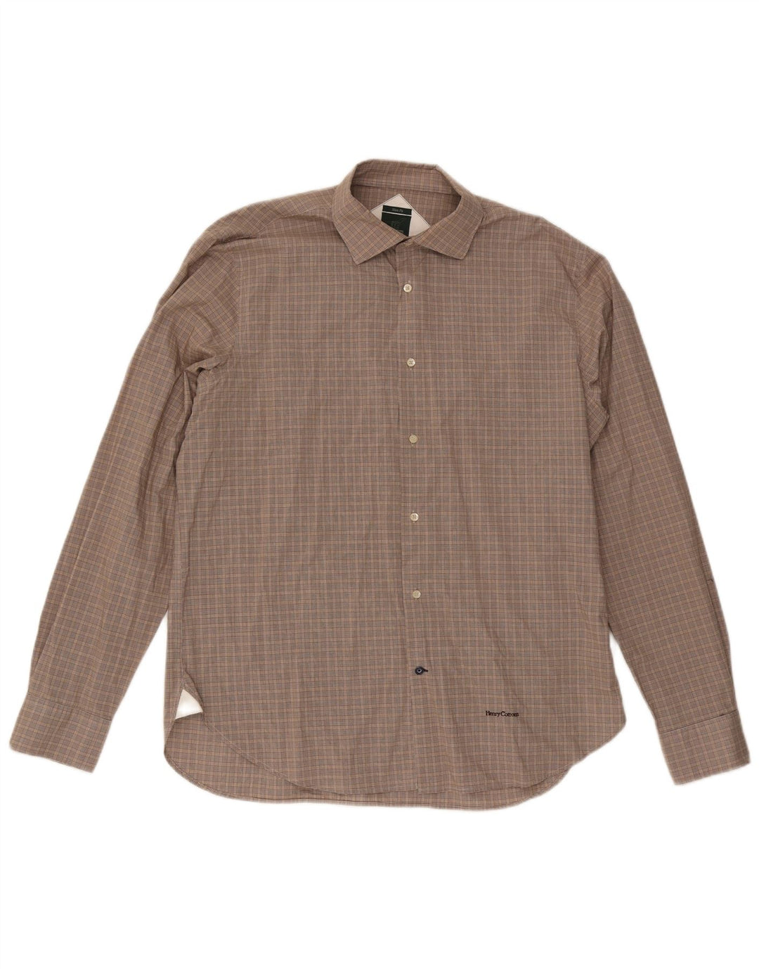 Henry Cottons Herre Slim Fit skjorte str. 43 Large Grey Check