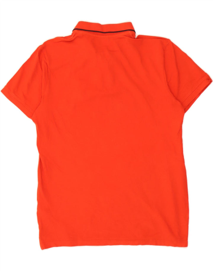 JACK & JONES Mens Polo Shirt Medium Red Cotton Vintage Jack & Jones and Second-Hand Jack & Jones from Messina Hembry 