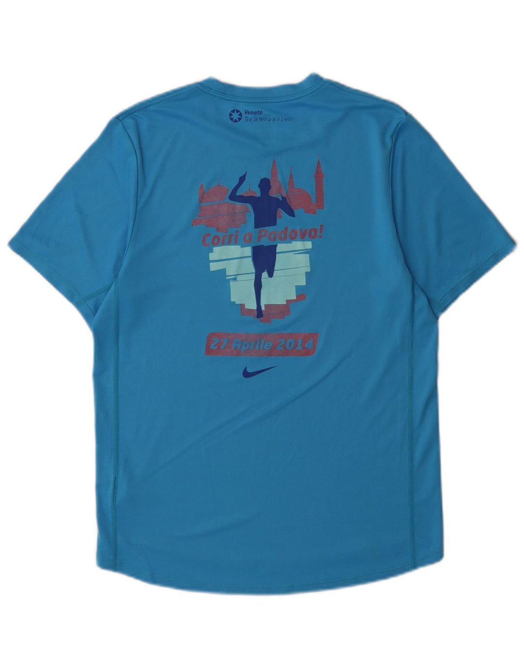 Nike Herre Dri Fit Grafisk T-Shirt Top Lille Blå