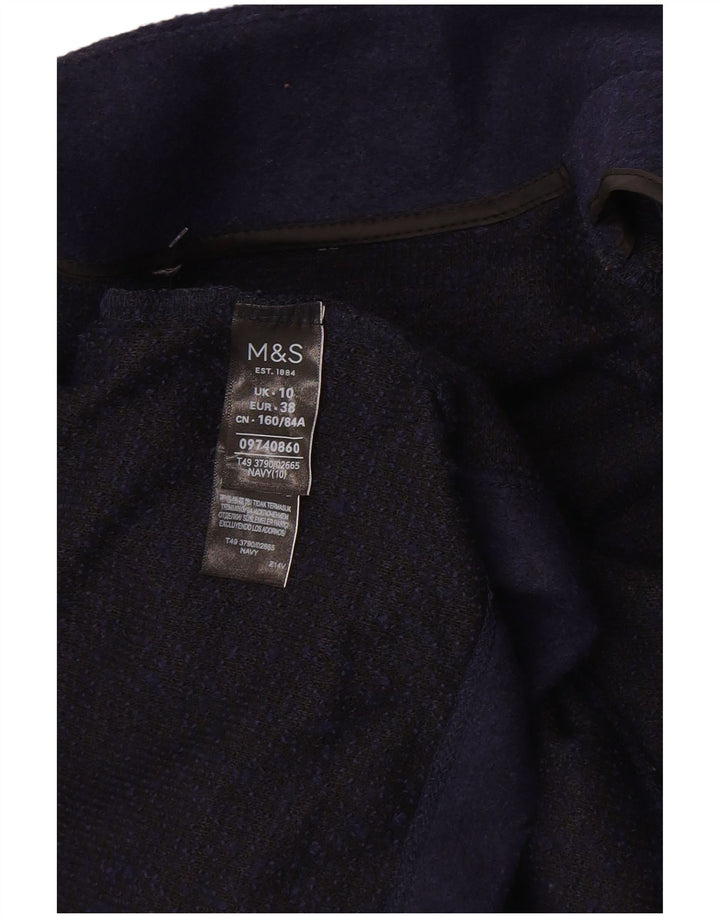 Marks & Spencer Dame Longline Cardigan Sweater UK 10 Small Navy Blue