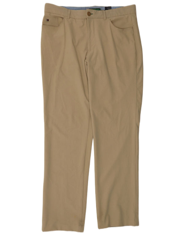 Tommy Hilfiger Herre Golf Straight Chino Bukser W36 L34 Beige Nylon