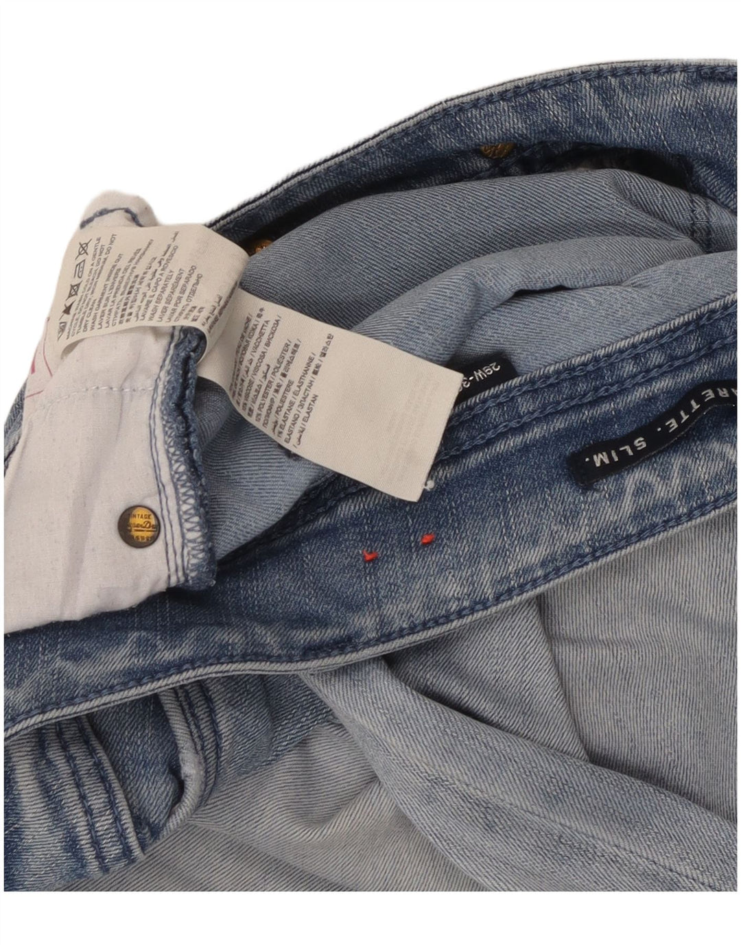 Superdry Dame Cigarette Slim Jeans W29 L32 Blå Bomuld
